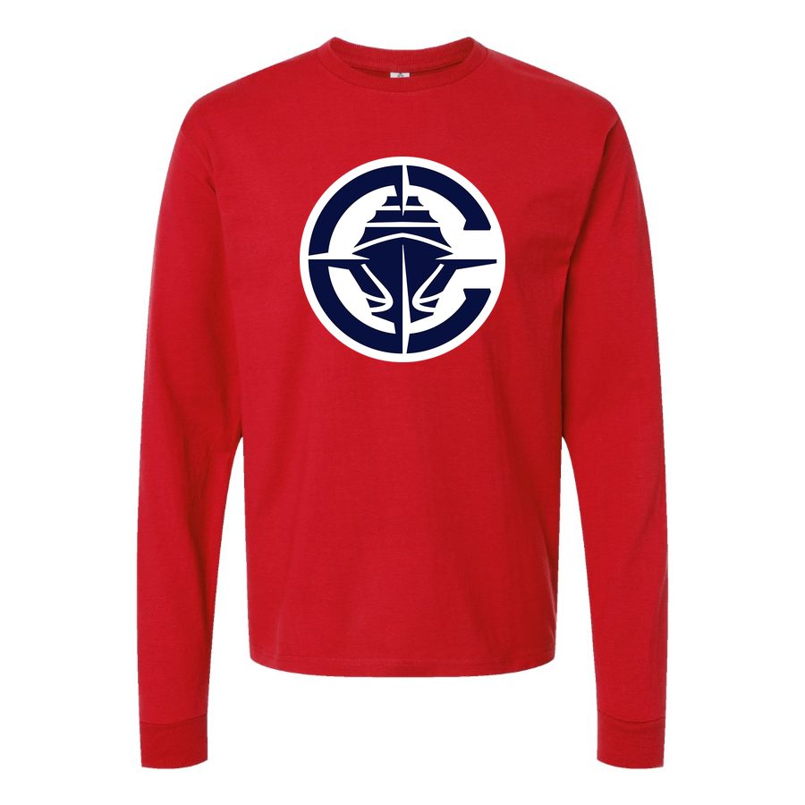 Men's Los Angeles Clippers Long sleeves Cotton Blend T-Shirt - Red