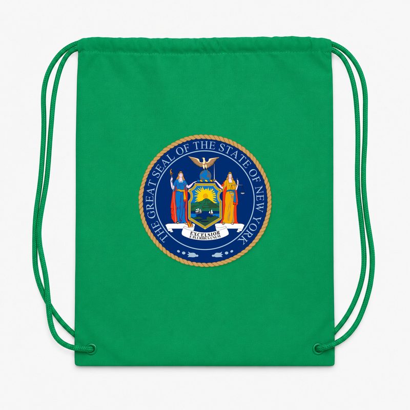 New York Drawstring Bag - Green