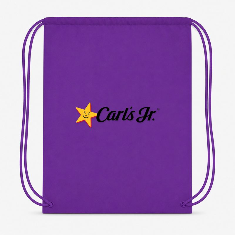 Carls Jr Drawstring Bag - Purple
