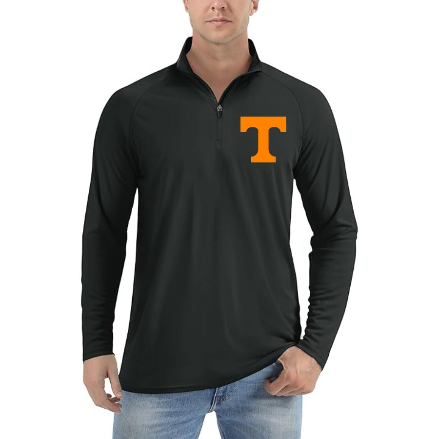 Tennessee Volunteers Logo quarter-zip athletic shirt in Black