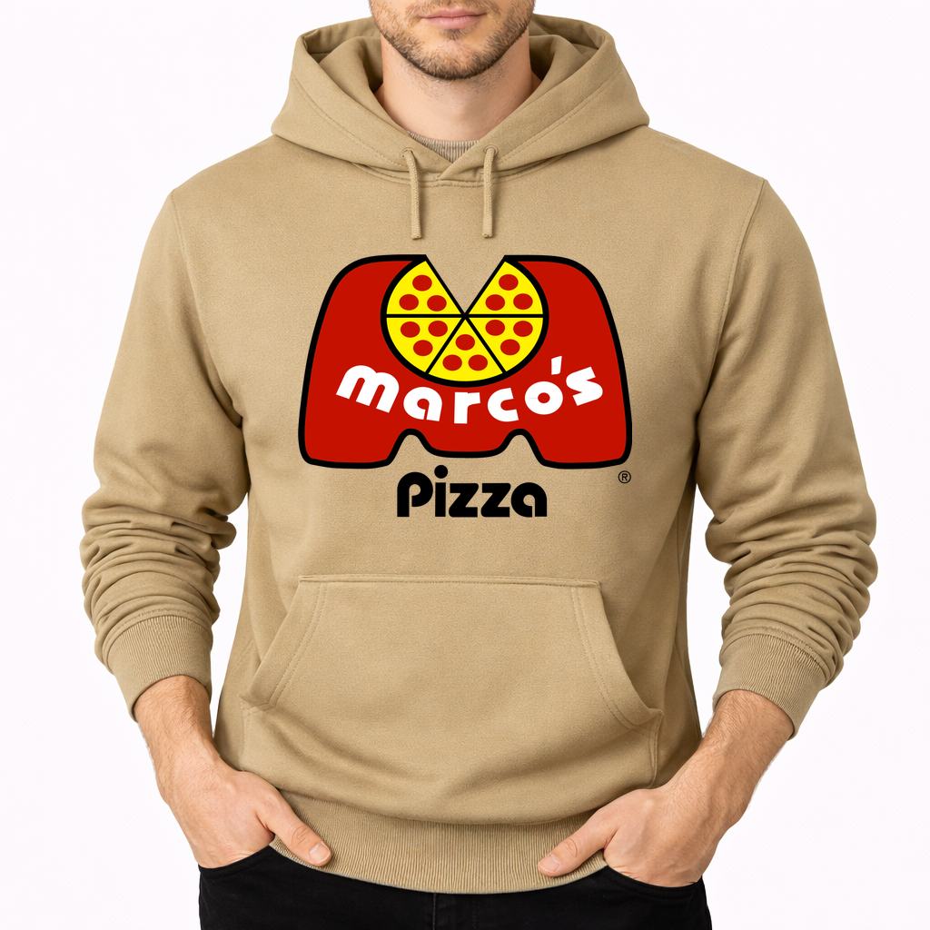 Men's Marcos Pizza Pullover Hoodie - Tan