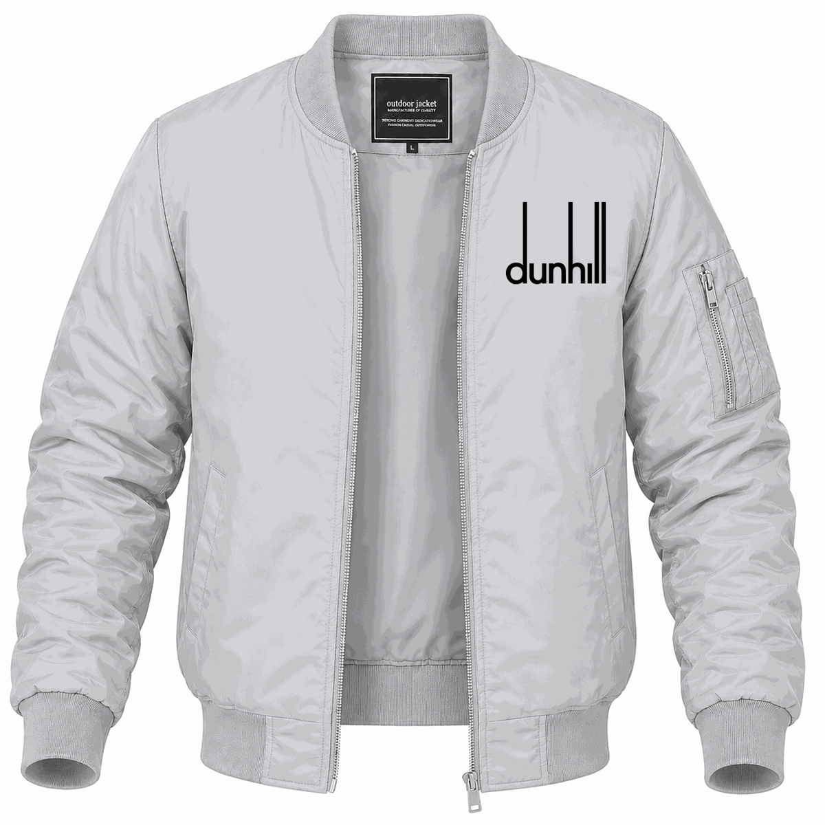 Men's Dunhill black Lightweight Bomber Jacket - Gray