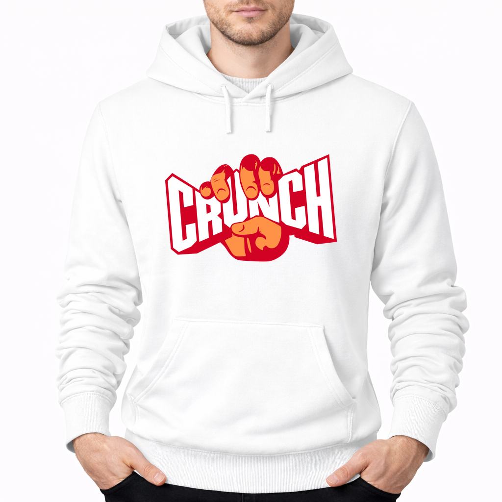 Men's Crunch Fitness Pullover Hoodie - White