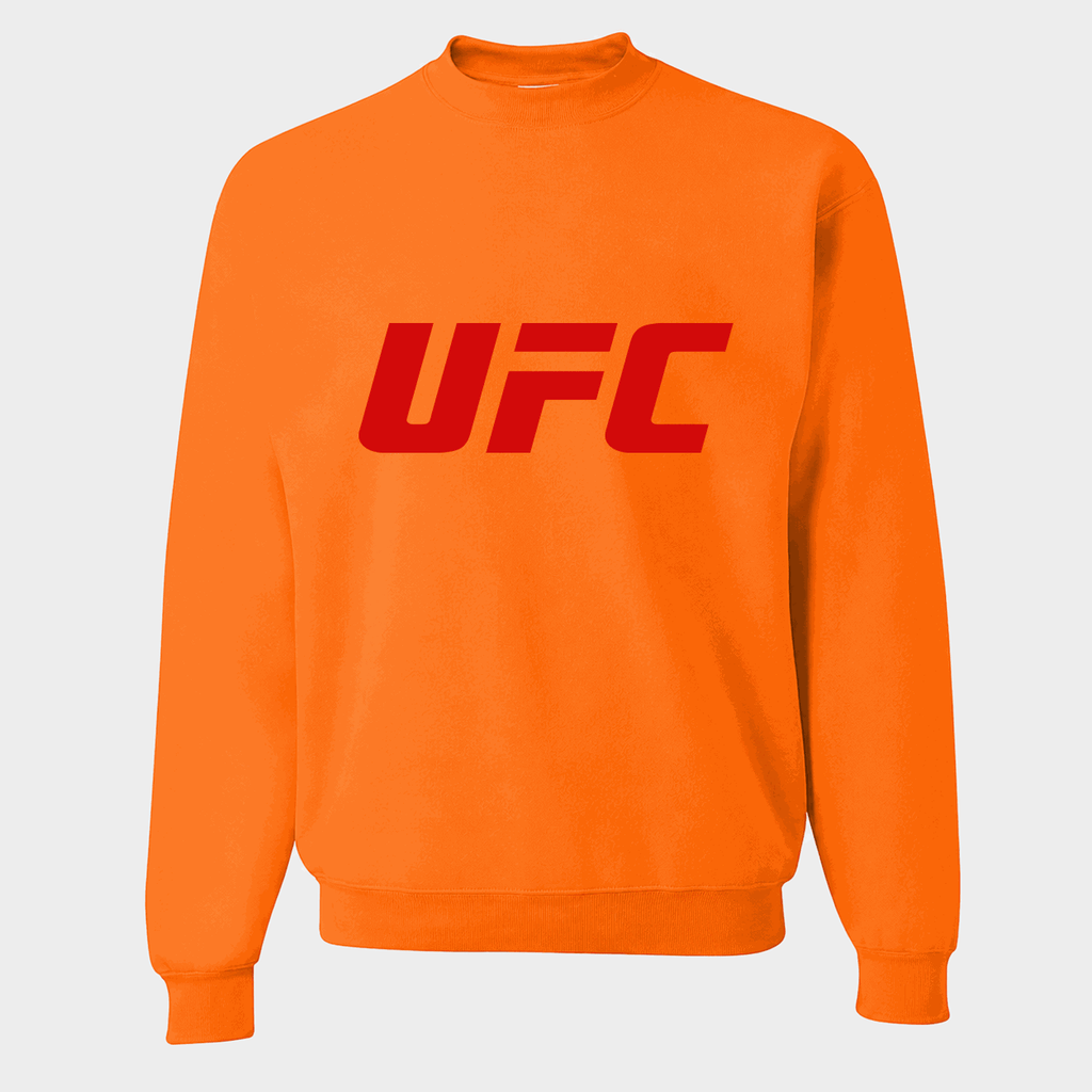 Men's UFC Logo Crewneck Sweatshirt - Orange