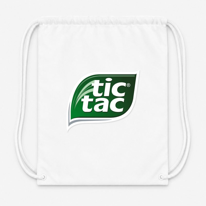 Tic Tac PNG1 Drawstring Bag - White