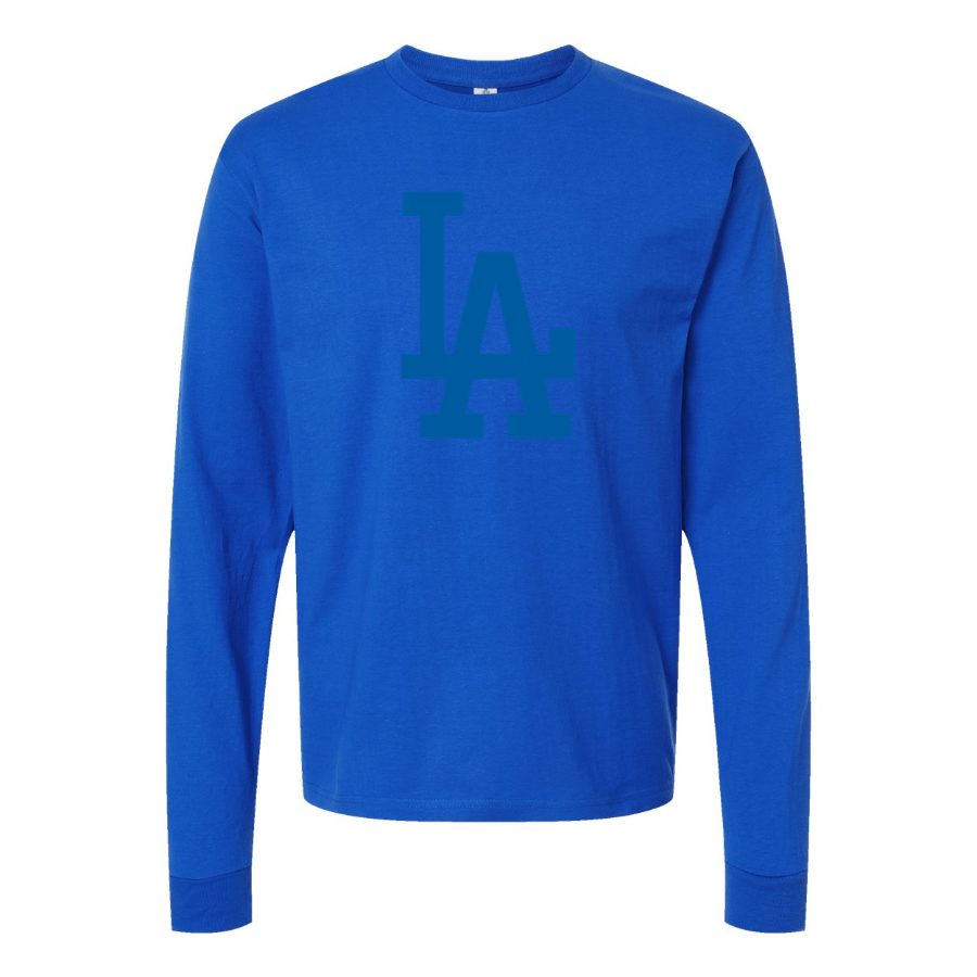 Men's Los Angeles Dodgers Long sleeves Cotton Blend T-Shirt - Blue