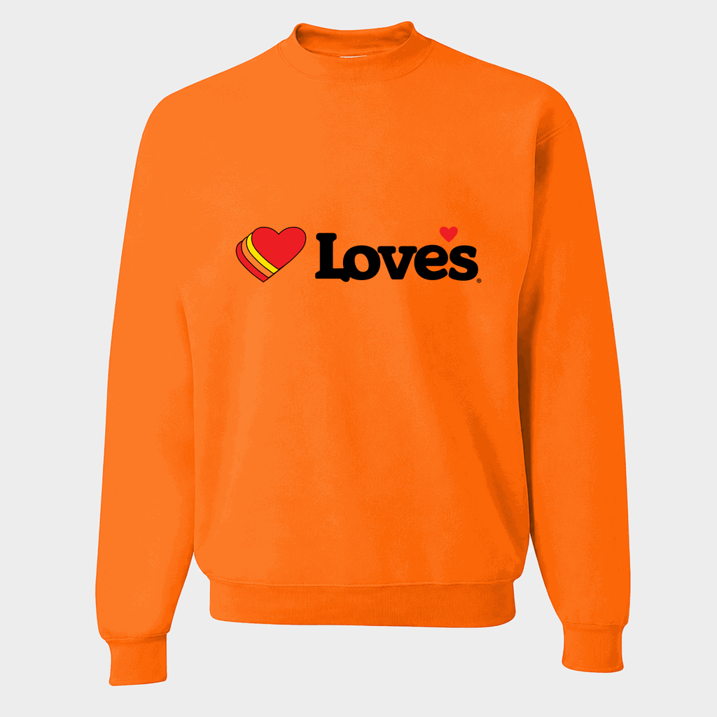 Men's Love's Travel Stops Crewneck Sweatshirt - Orange