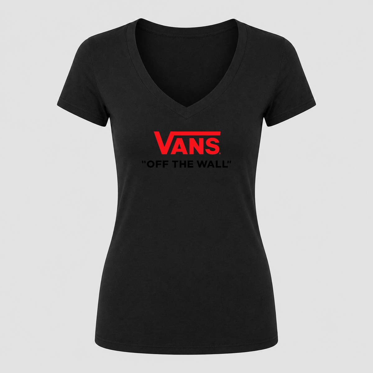 Women's Vans V Neck T-Shirt in black