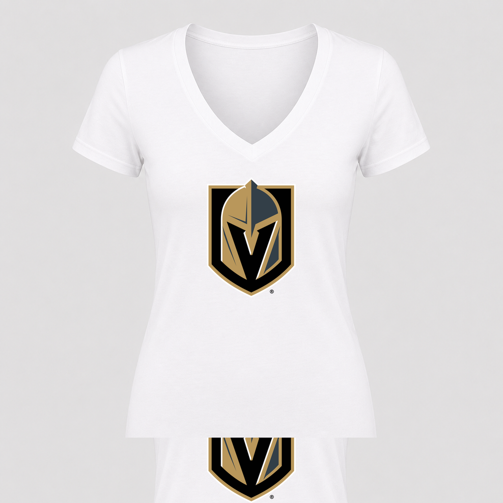 Women's Vegas Golden Knights V Neck T-Shirt in white