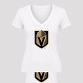 Women's Vegas Golden Knights V Neck T-Shirt in white