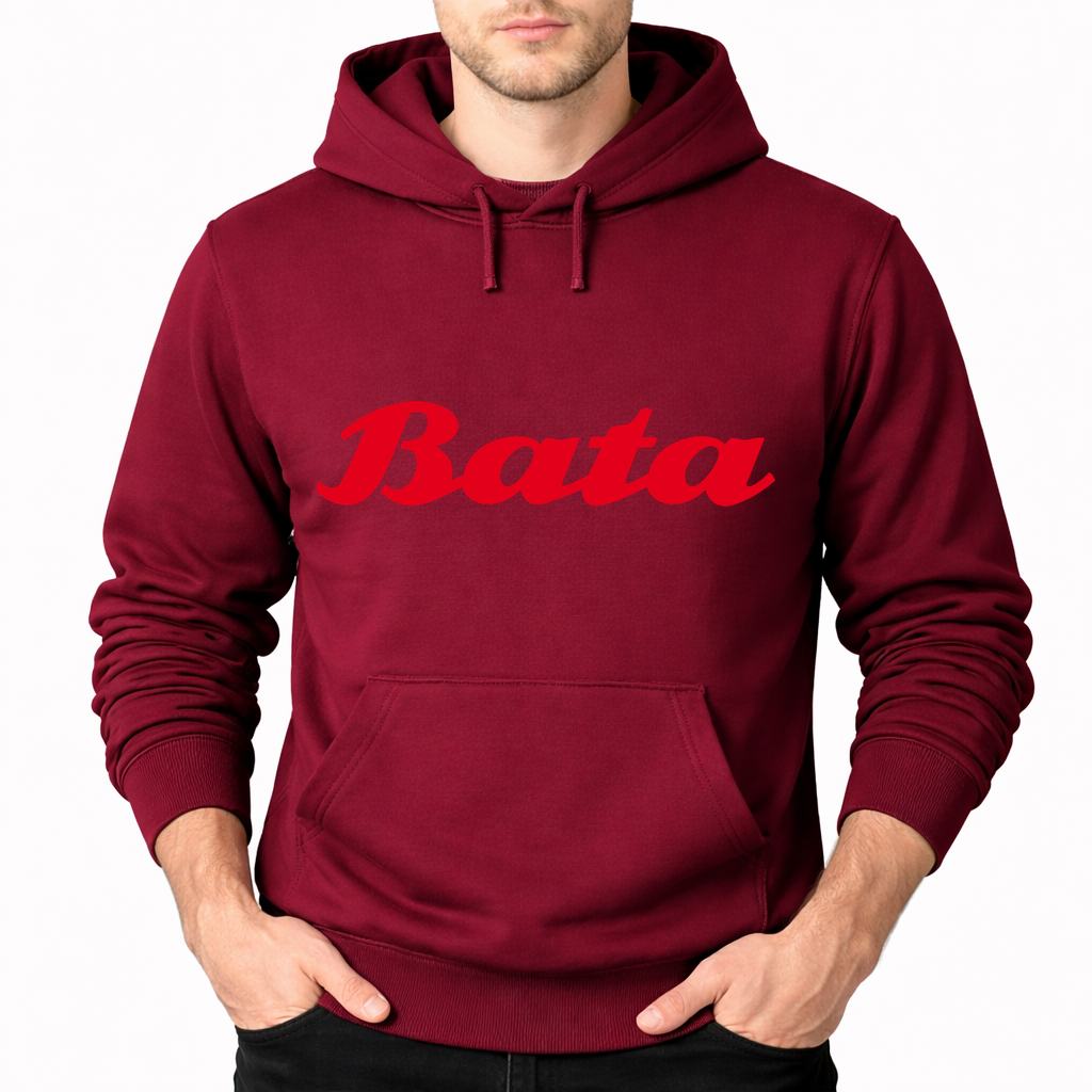 Men's Bata Pullover Hoodie - Burgundy