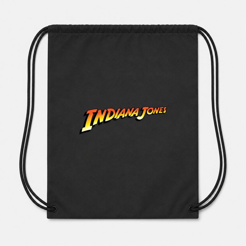 Indiana Jones PNG1 Drawstring Bag - Black
