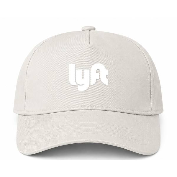 Lyft White Logo Beige Dad Baseball Cap Hat