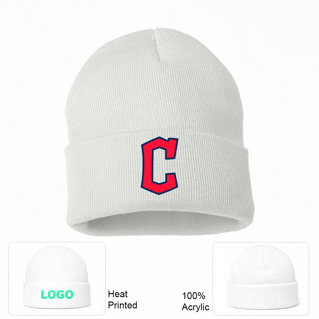 MLB Cleveland Guardians Beanie Hat - White