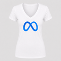Women's Meta V Neck T-Shirt in white