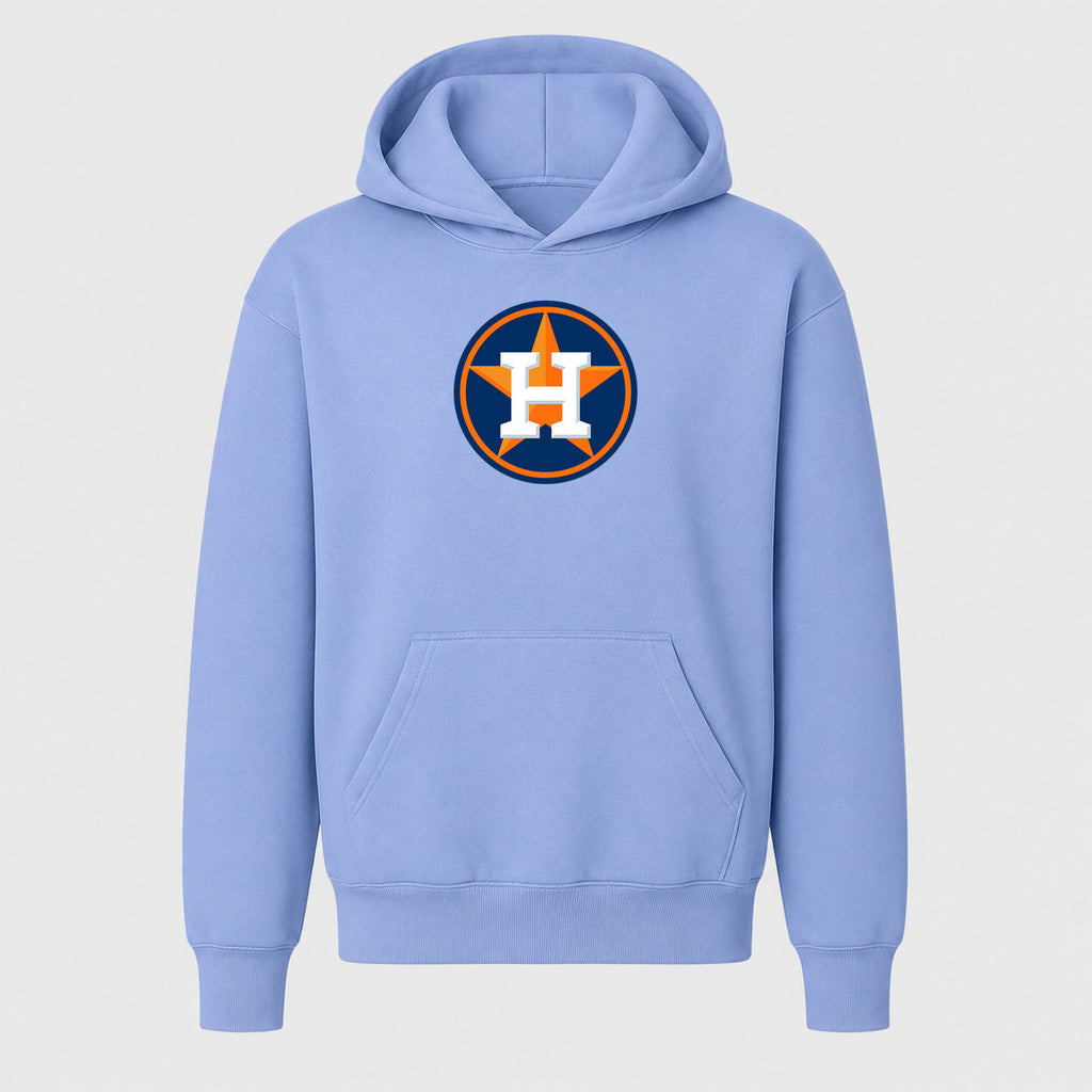 Youth Houston Astros Pullover Hoodie - Light Blue