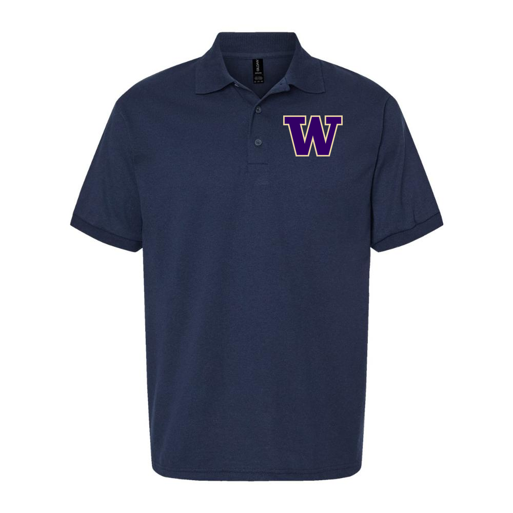 Men's Washington Huskies Dry Blend Polo - Navy