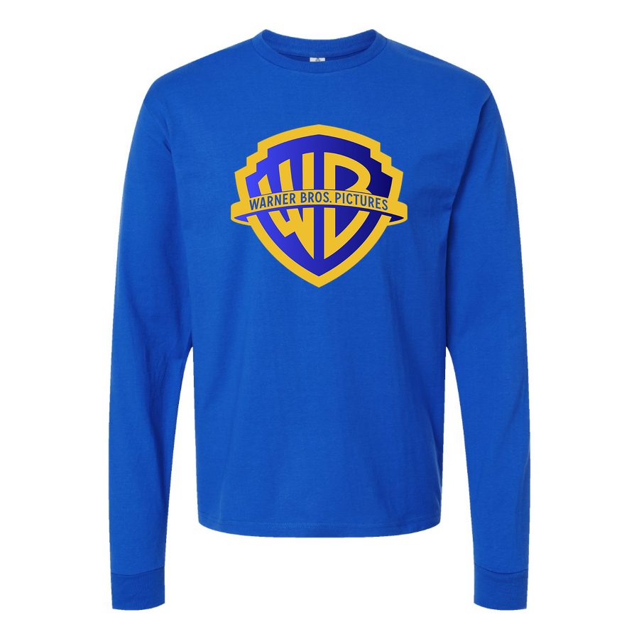 Men's Warner Bros Long sleeves Cotton Blend T-Shirt - Blue