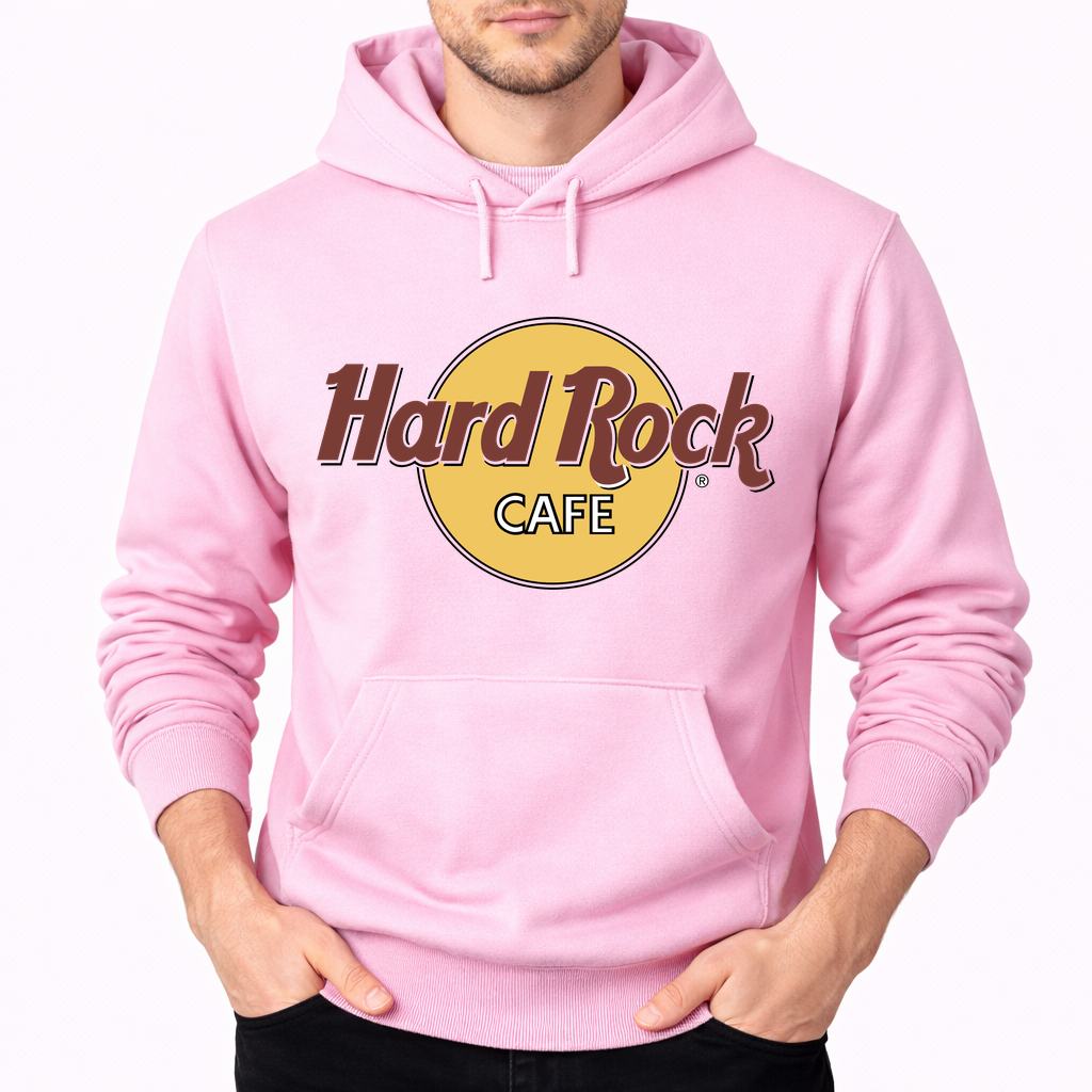 Men's Hard Rock Cafe Pullover Hoodie - Pink