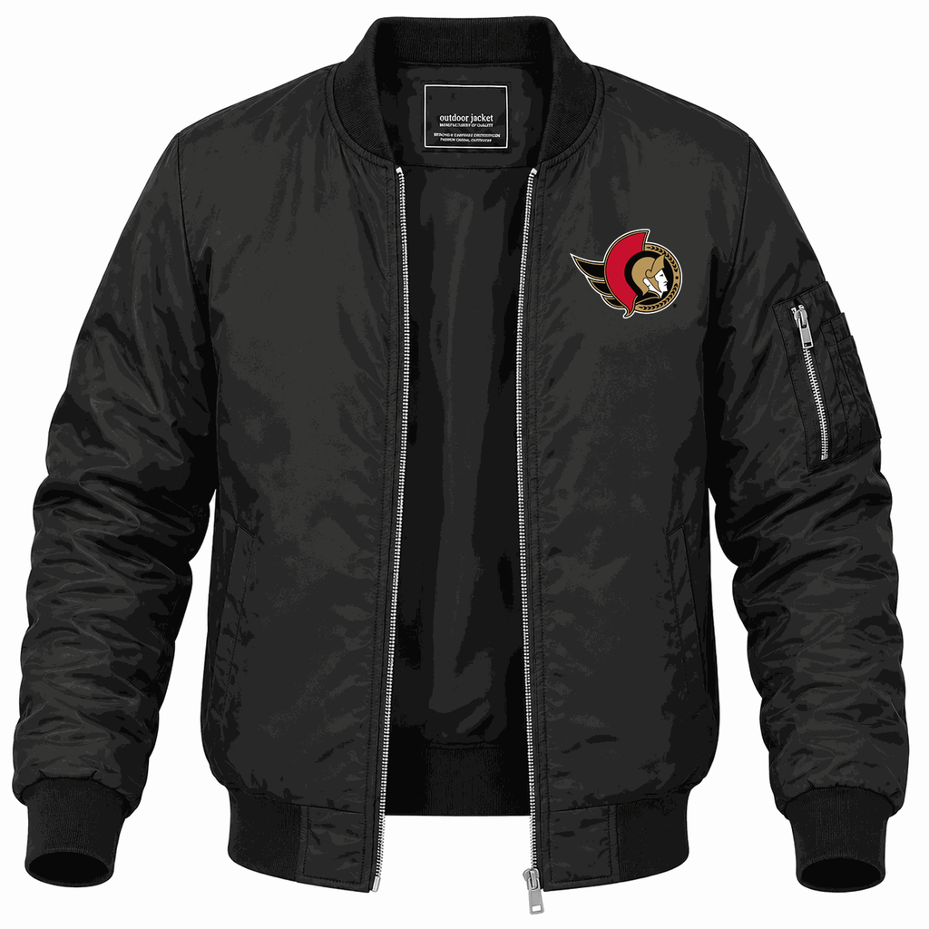 Men's Ottawa Senators Lightweight Bomber Jacket - Black