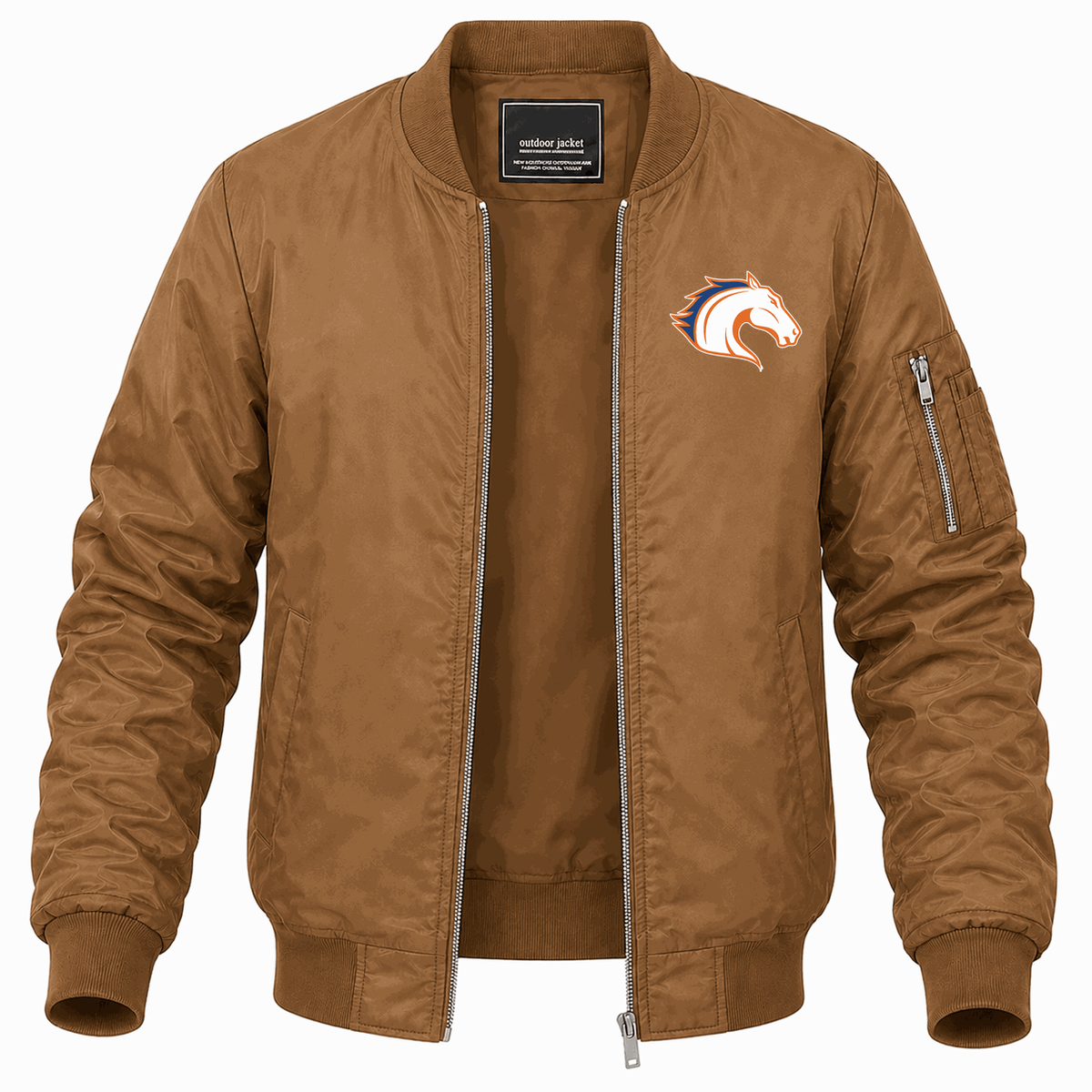 Men's Texas Arlington Mavericks Logo Lightweight Bomber Jacket - Brown