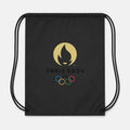Olympics 2024 Paris Black Drawstring Bag - Black