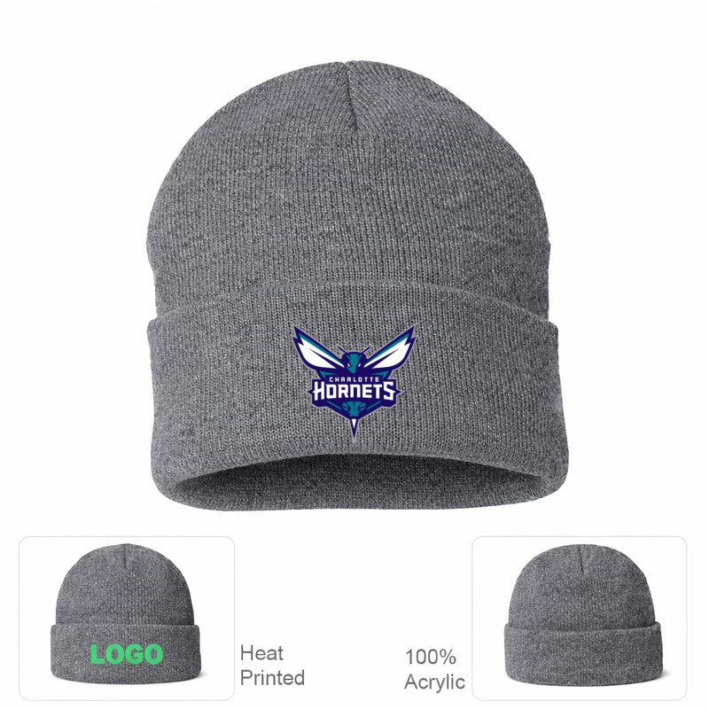 Charlotte Hornets Grey Beanie Hat