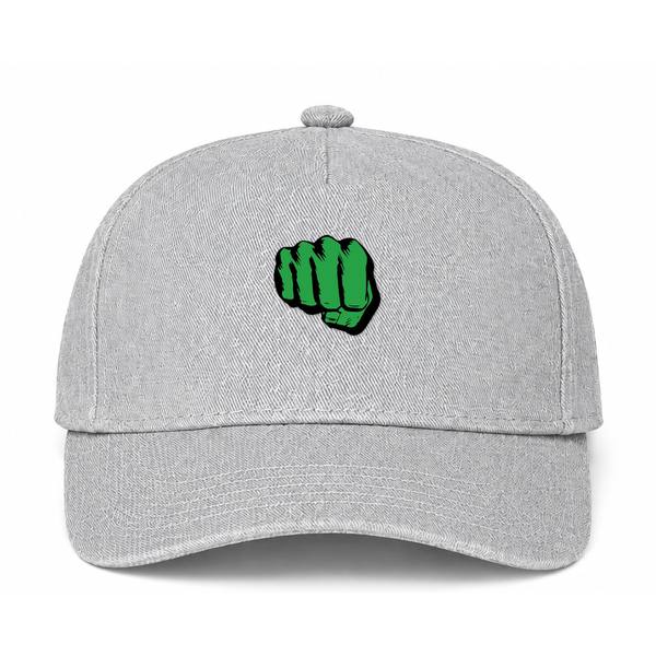 Hulk Punch Logo Gray Dad Baseball Cap Hat
