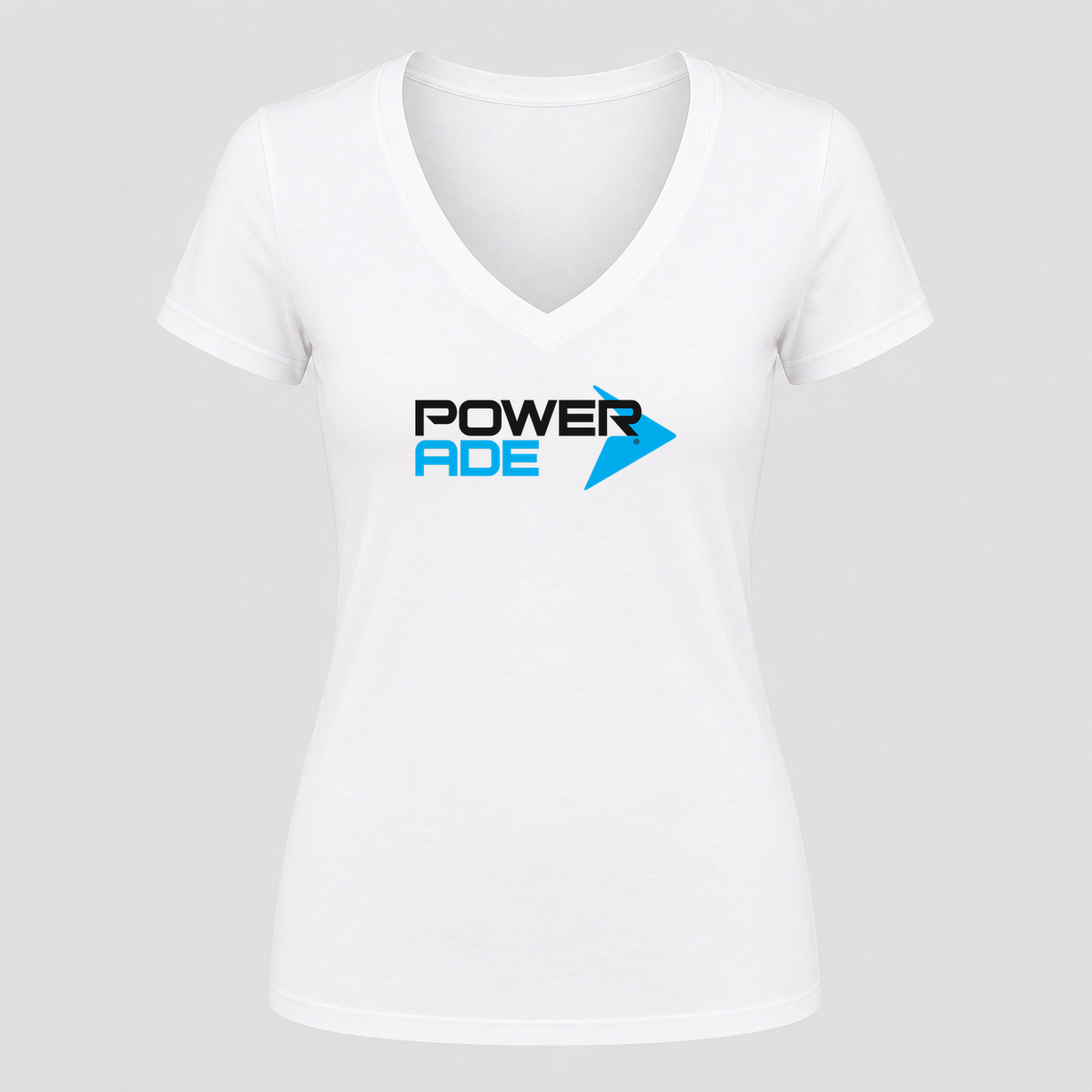 Women's Powerade V Neck T-Shirt in white