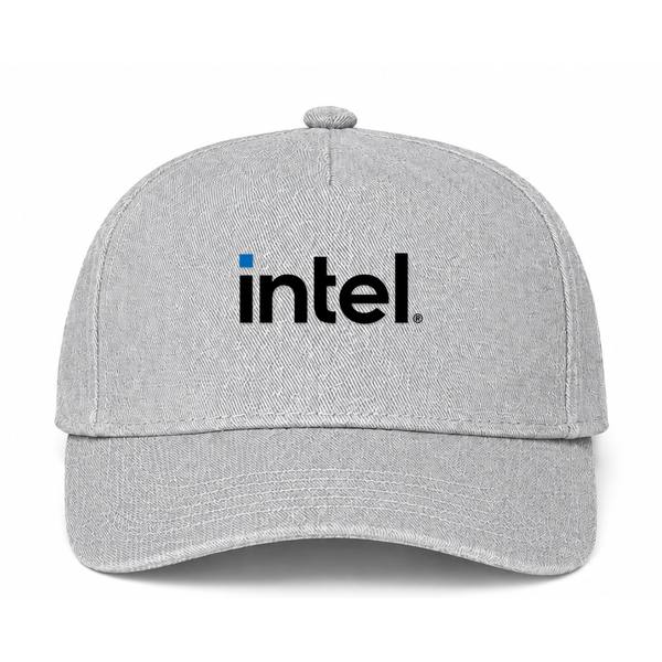 Intel Logo Gray Dad Baseball Cap Hat