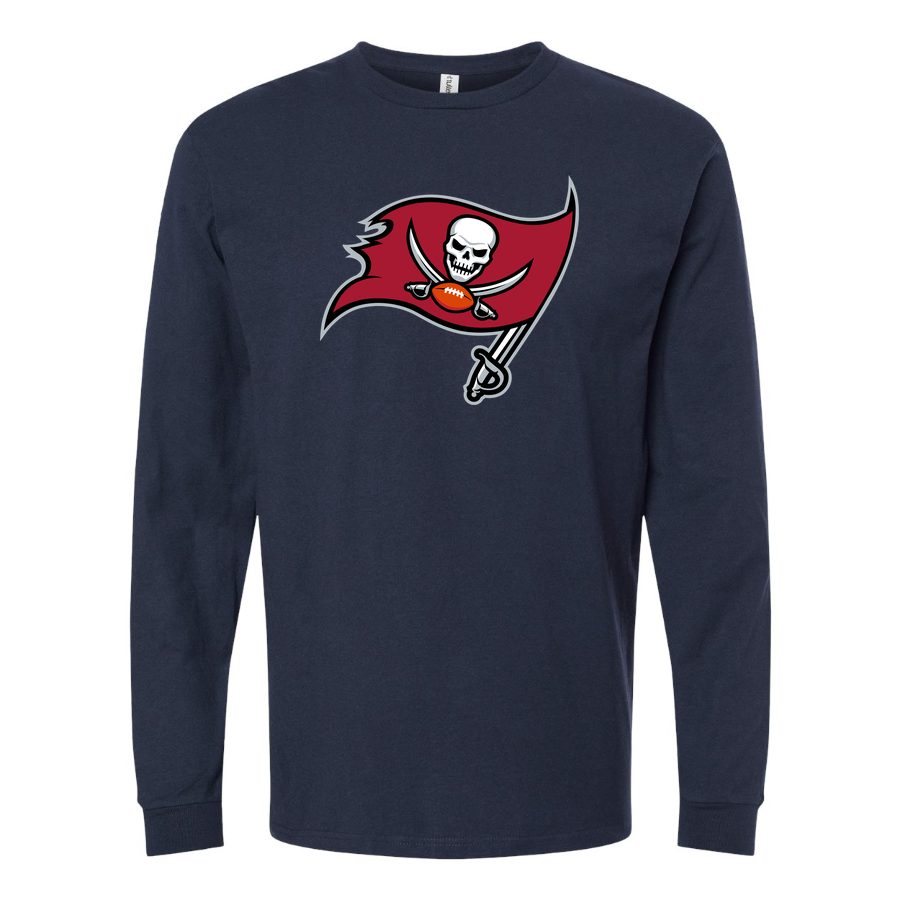 Men's Tampa Bay Buccaneers Long sleeves Cotton Blend T-Shirt - Navy