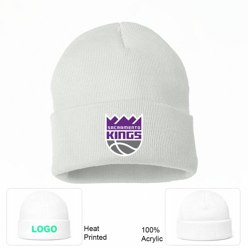 Sacramento Kings White Beanie Hat
