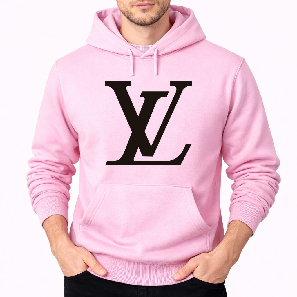 Men's Louis Vuitton Pullover Hoodie - Pink