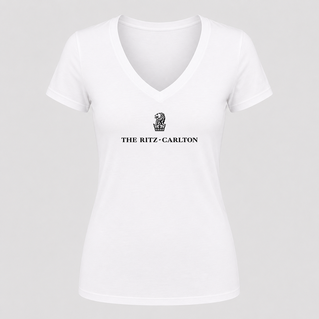 Women's Ritz Carlton V Neck T-Shirt in white