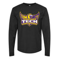 Men's Tennessee Tech Golden Eagles Logo Long sleeves Cotton Blend T-Shirt - Black