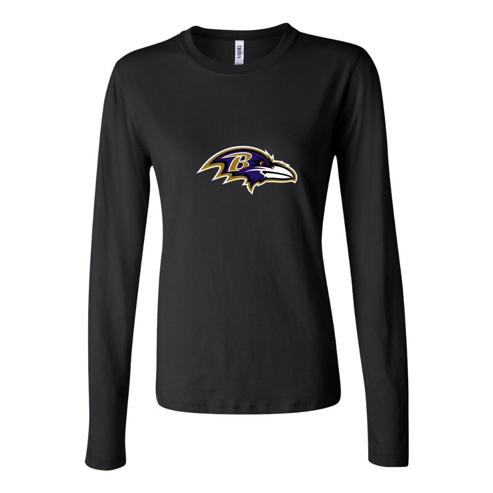 Women's Baltimore Ravens Long Sleeve T-Shirt - Black