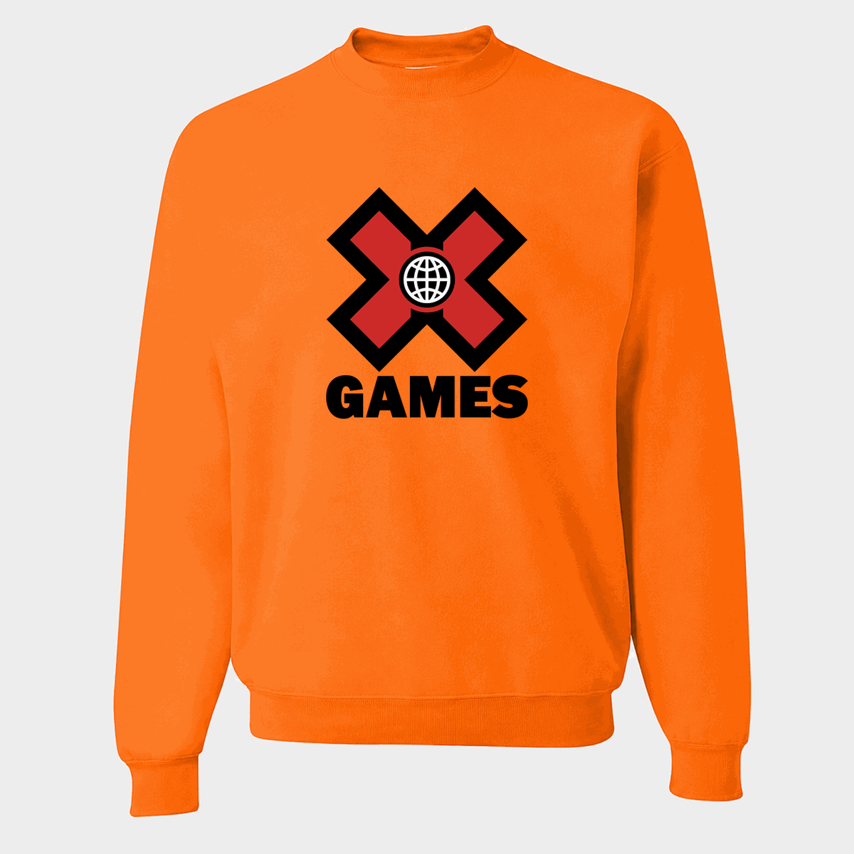 Men's X Games Logo Crewneck Sweatshirt - Orange