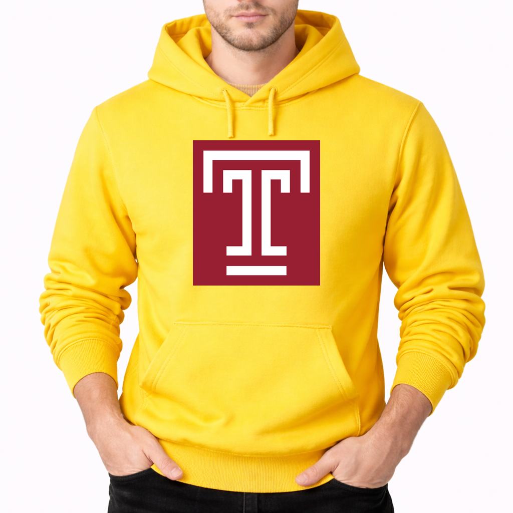 Men's Temple Owls Pullover Hoodie - Yellow