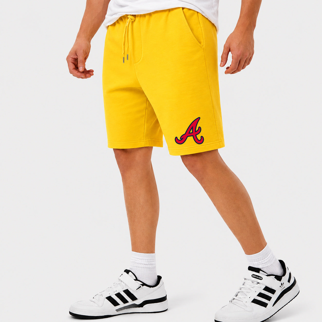 Men's Atlanta Braves Cotton Shorts - Yellow