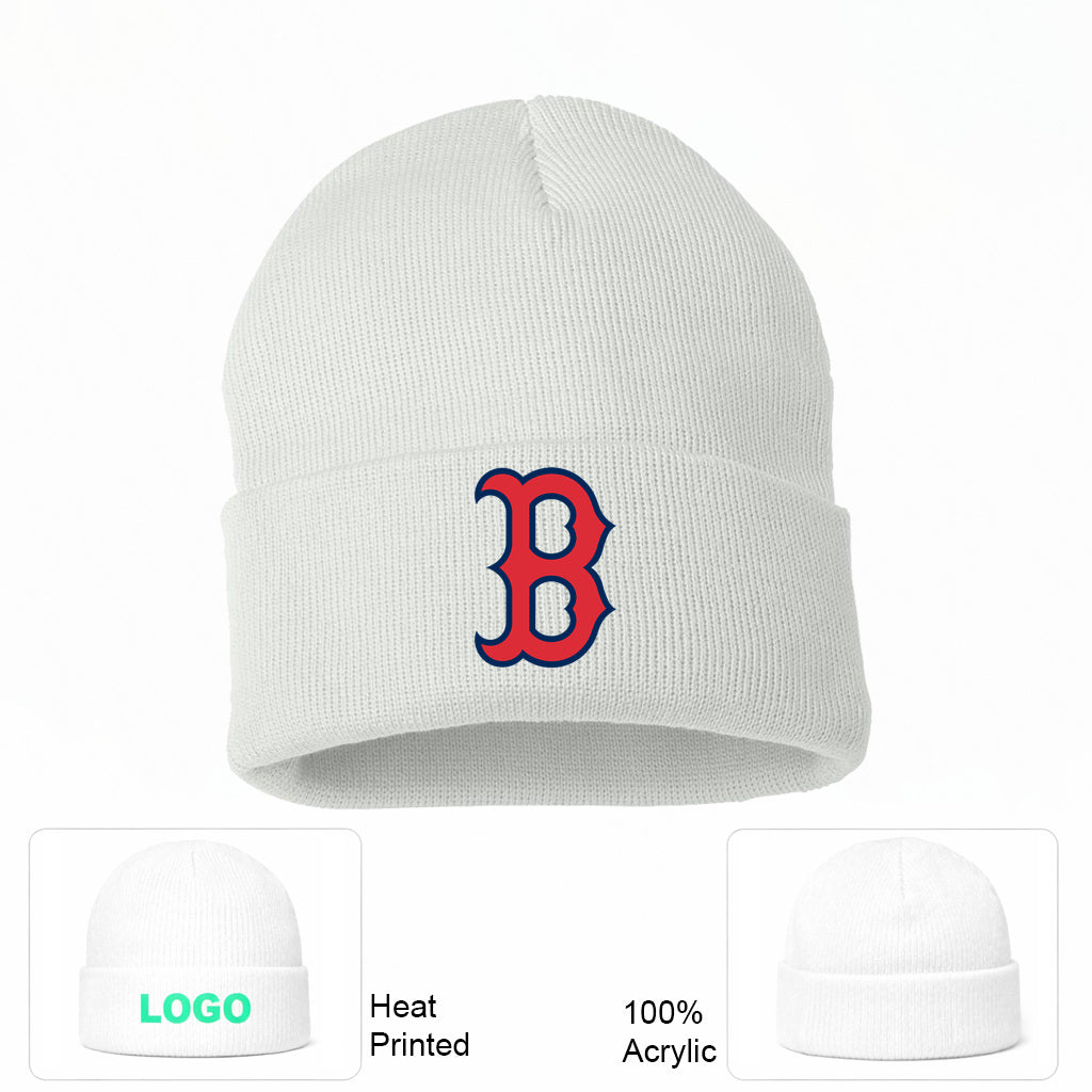 MLB Boston Red Sox Beanie Hat - White