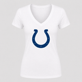 Women's Indianapolis Colts V Neck T-Shirt in white