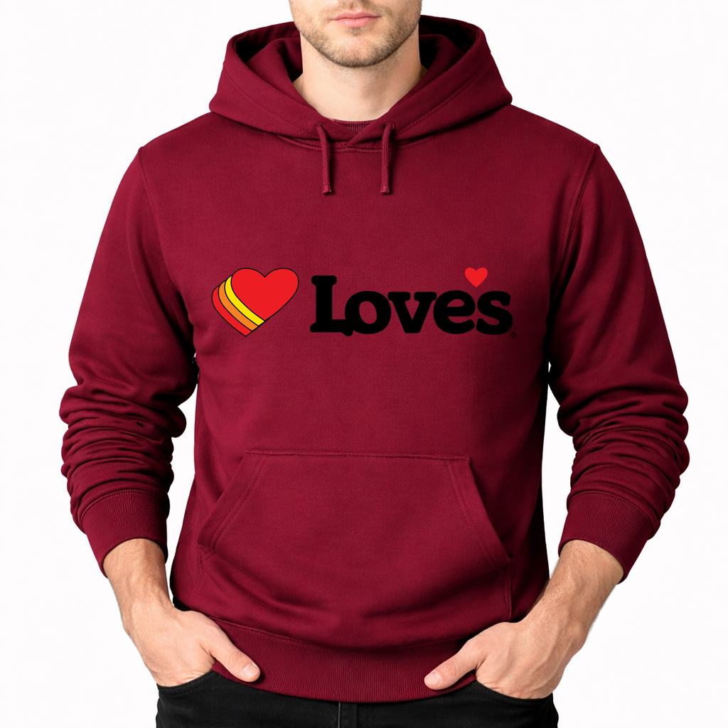 Men's Love's Travel Stops Pullover Hoodie - Burgundy