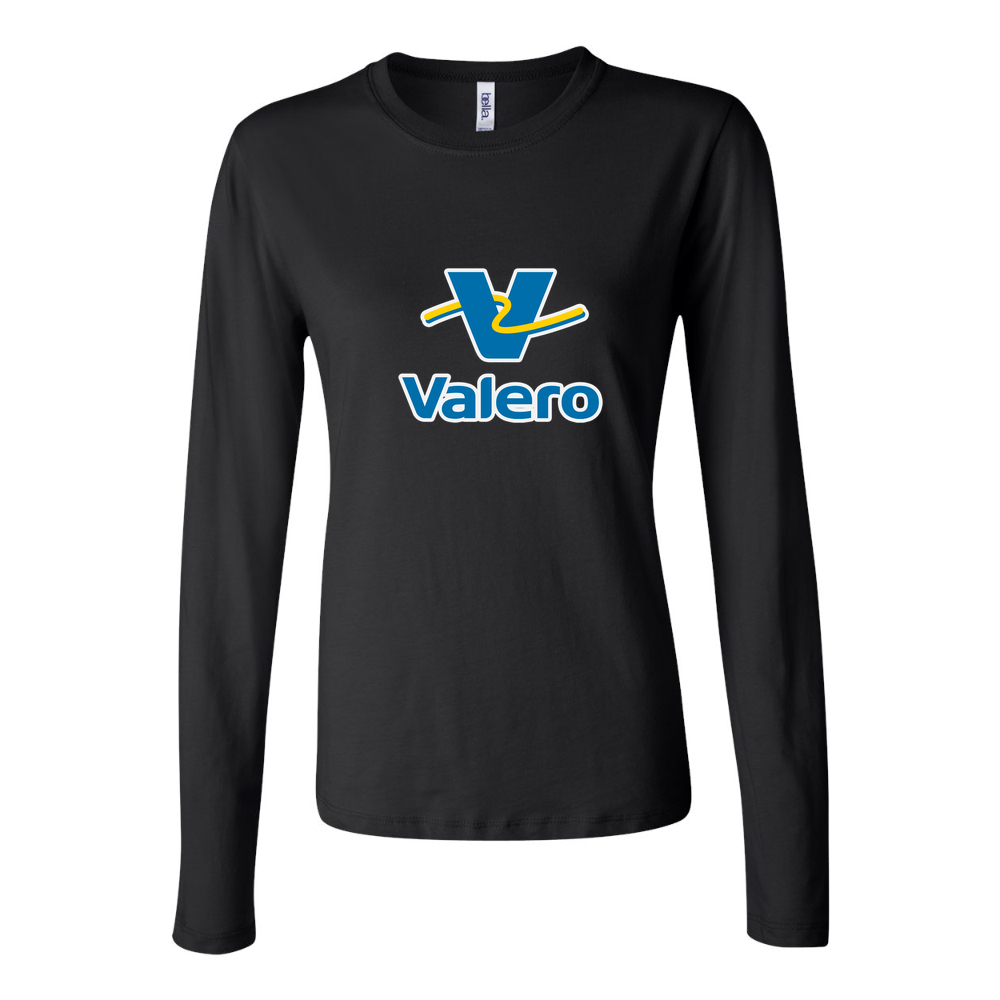 Women's Valero Gas Station Long Sleeve T-Shirt - Black