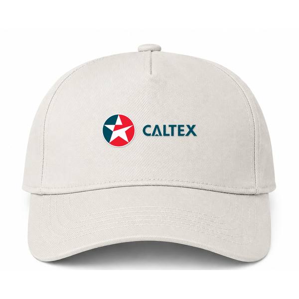 Caltex Logo Beige Dad Baseball Cap Hat