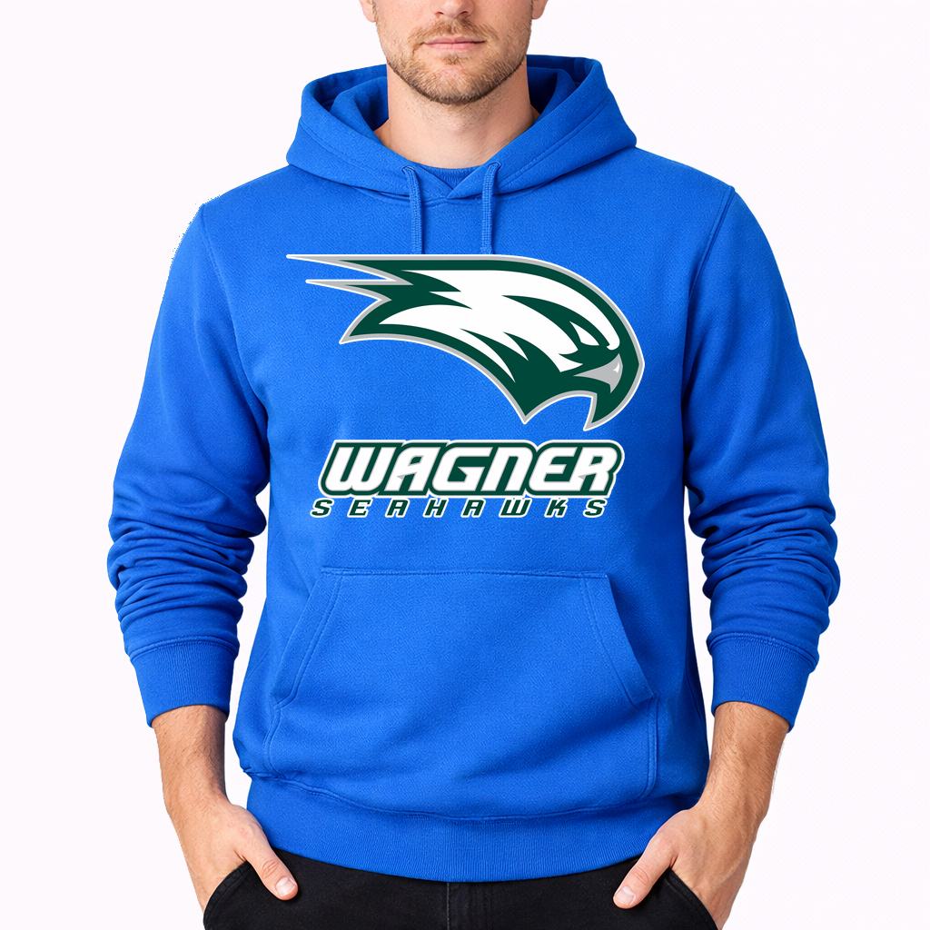 Men's Wagner Seahawks Pullover Hoodie - Azure