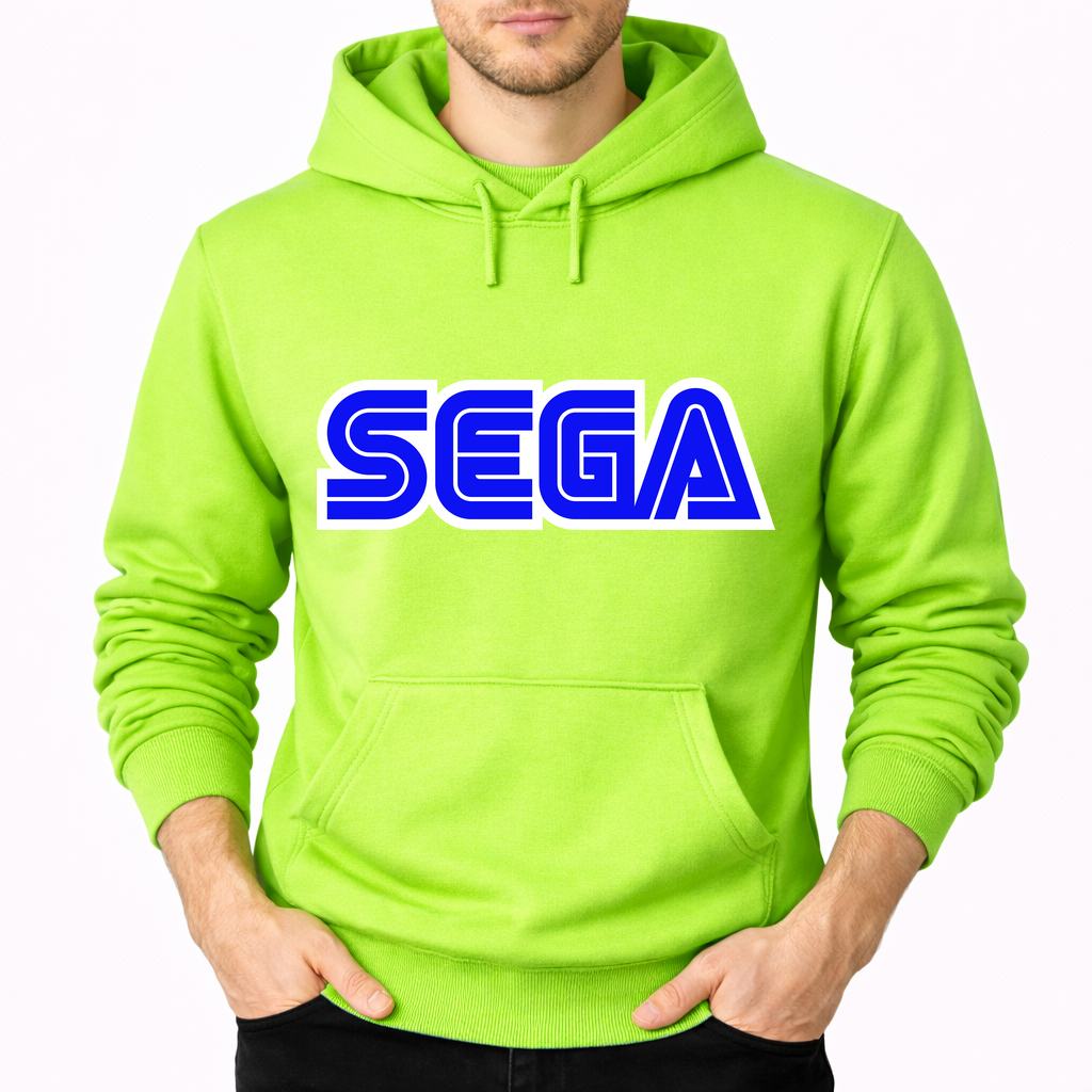 Men's SEGA Pullover Hoodie - Lime green