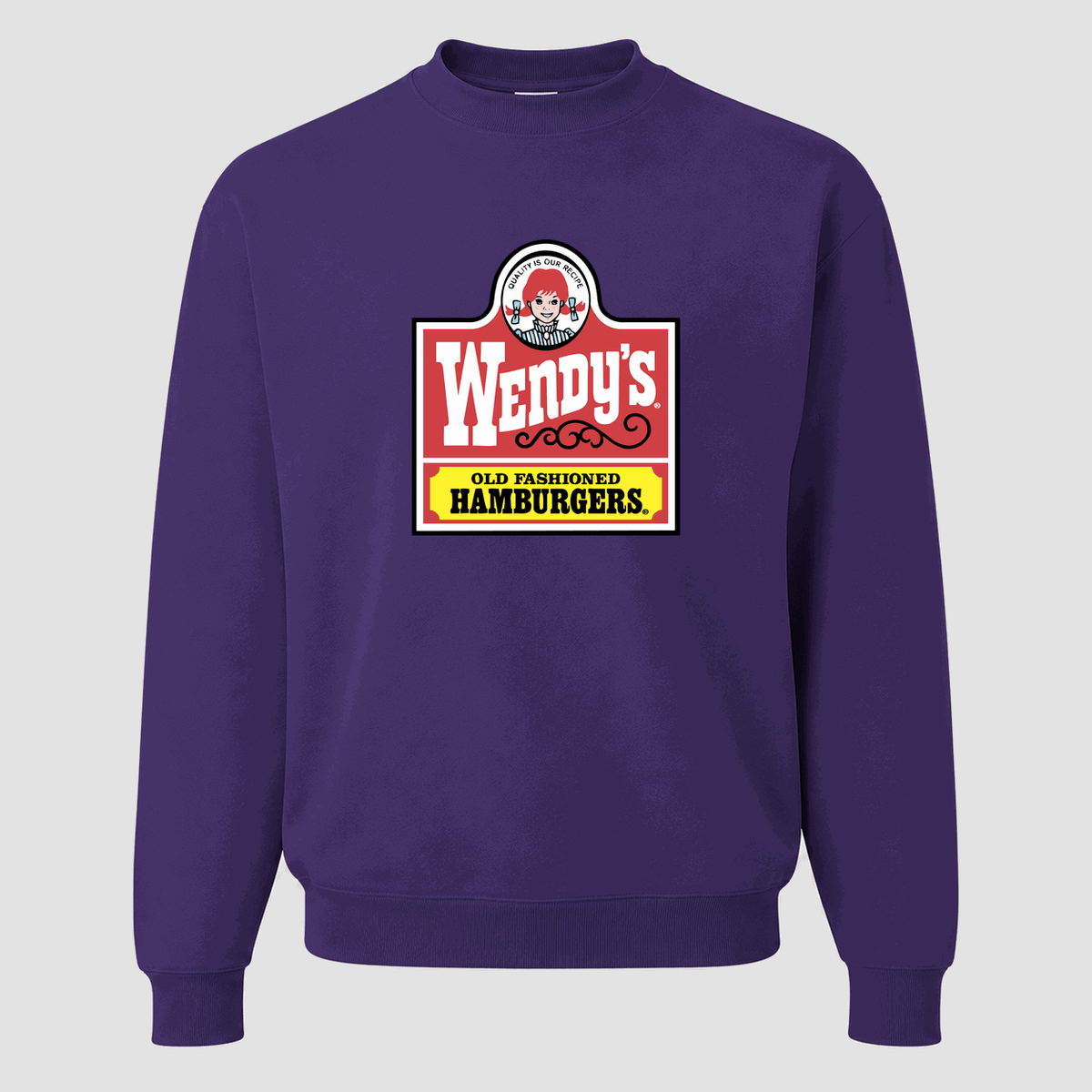 Men's Wendy's Crewneck Sweatshirt - Purple