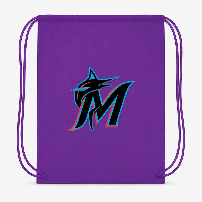 Miami Marlins Drawstring Bag - Purple