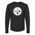 Men's Pittsburgh Steelers Long sleeves Cotton Blend T-Shirt - Black