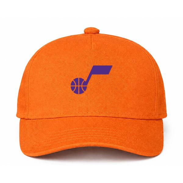 Utah Jazz NBA Logo Orange Dad Baseball Cap Hat